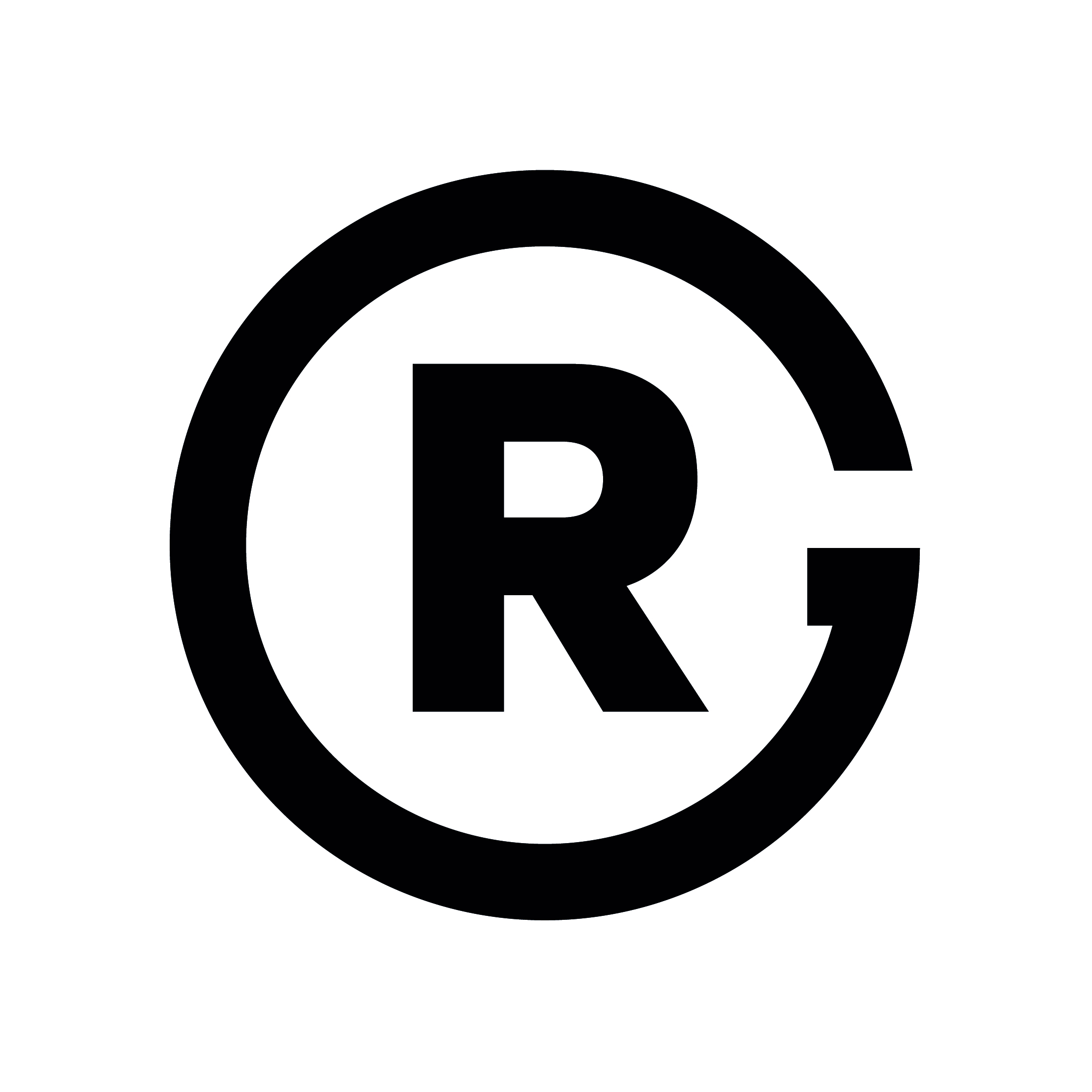 A Graphic with a bold black geometrically rounded 